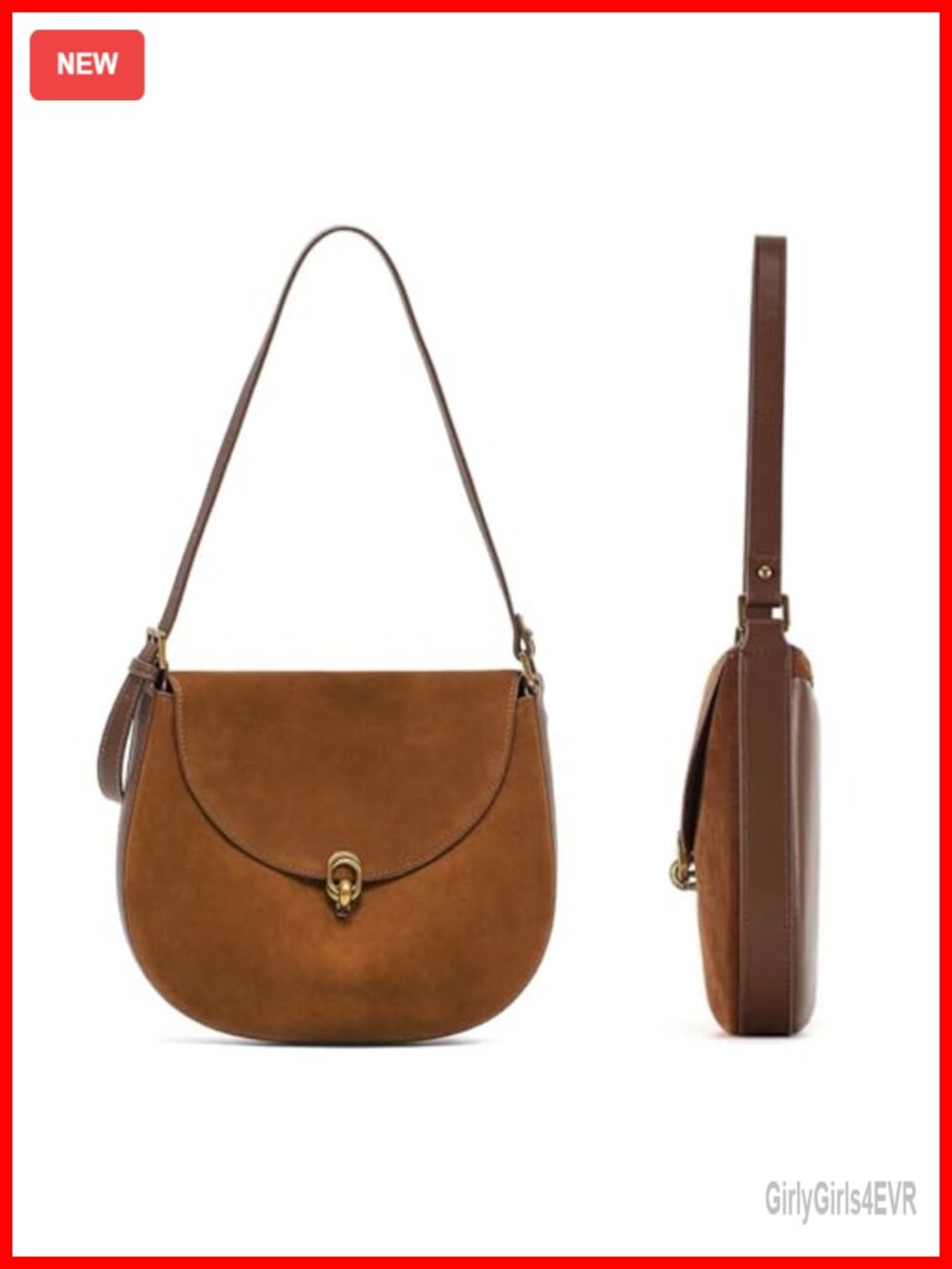 Handcrafted Suede Leather Handbag Crossbody Shoulder Bag Women